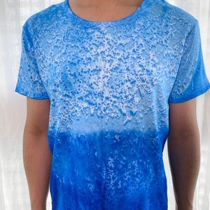 RARE VINTAGE “No Boundaries”Water Bubbles Knit Tee